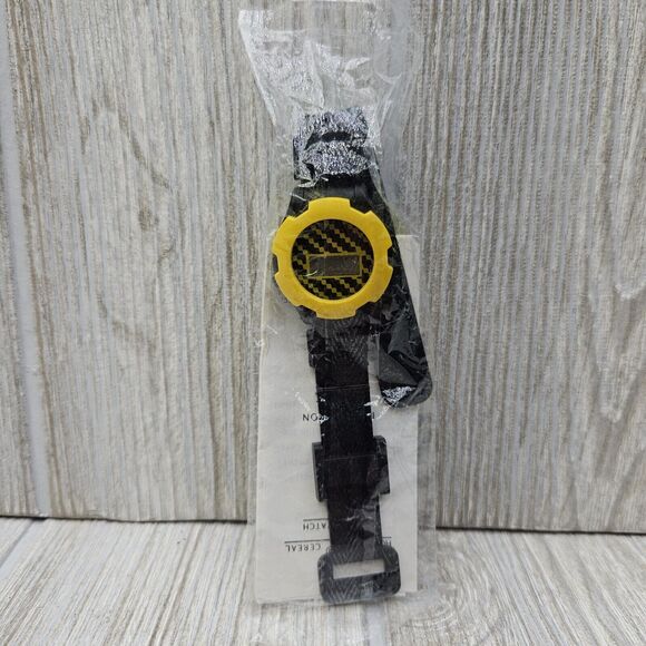 Vintage Old Stock 1990‎ Black Yellow Honeycomb LCD Watch General Foods Untested - Picture 1 of 4
